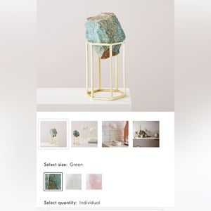 West elm natural stone on stand